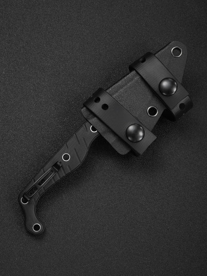 Civivi SOKN 2.82" Nitro-V Black Stonewashed Black G10 Fixed Blade Knife by Kyle Lamb C22027-3