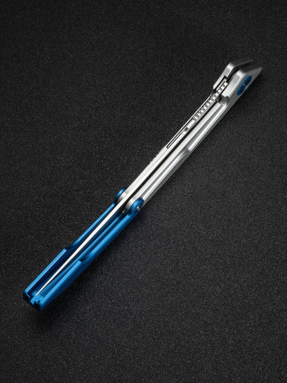 Civivi Shawka 5.81" Sandvik 14C28N Blue Aluminium Folding Fillet Knife with Sheath C22029B-2