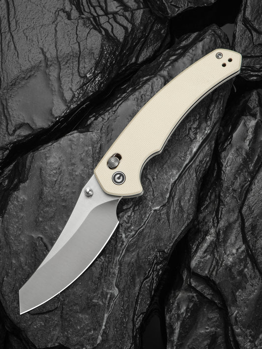 Civivi Sixgill 3.41" Nitro-V Ivory G10 Crossbar Lock Folding Knife by Gavko Knives C24050-2
