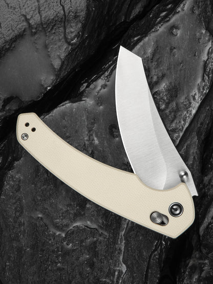 Civivi Sixgill 3.41" Nitro-V Ivory G10 Crossbar Lock Folding Knife by Gavko Knives C24050-2