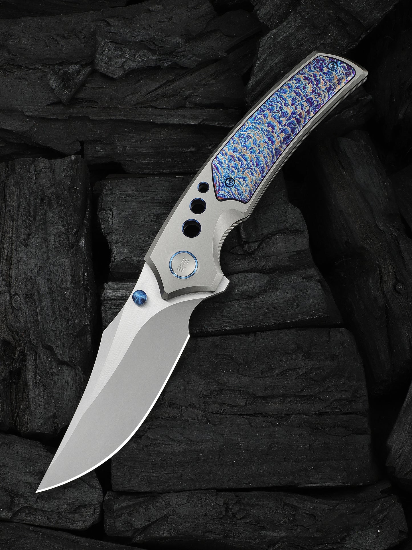 WE Skynix 3.7" M390 Flamed Titanium Folding Knife WE24087-2