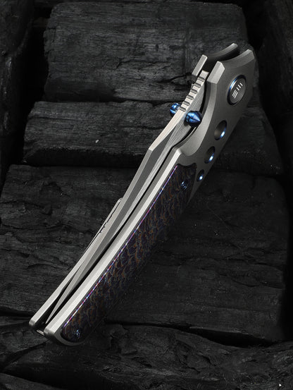 WE Skynix 3.7" M390 Flamed Titanium Folding Knife WE24087-2