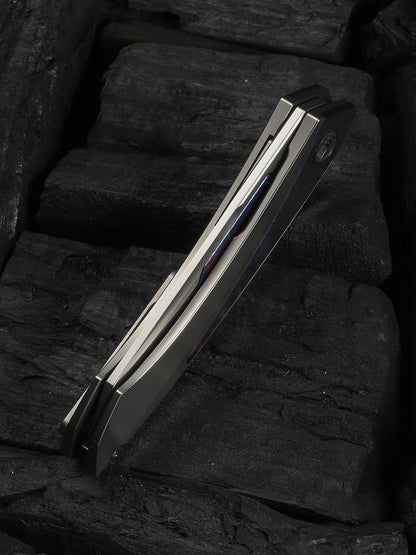 WE Knife Suisei 3.28" Bohler M390 Titanium Timascus Inlay Folding Knife by Dew Hara WE25086-4