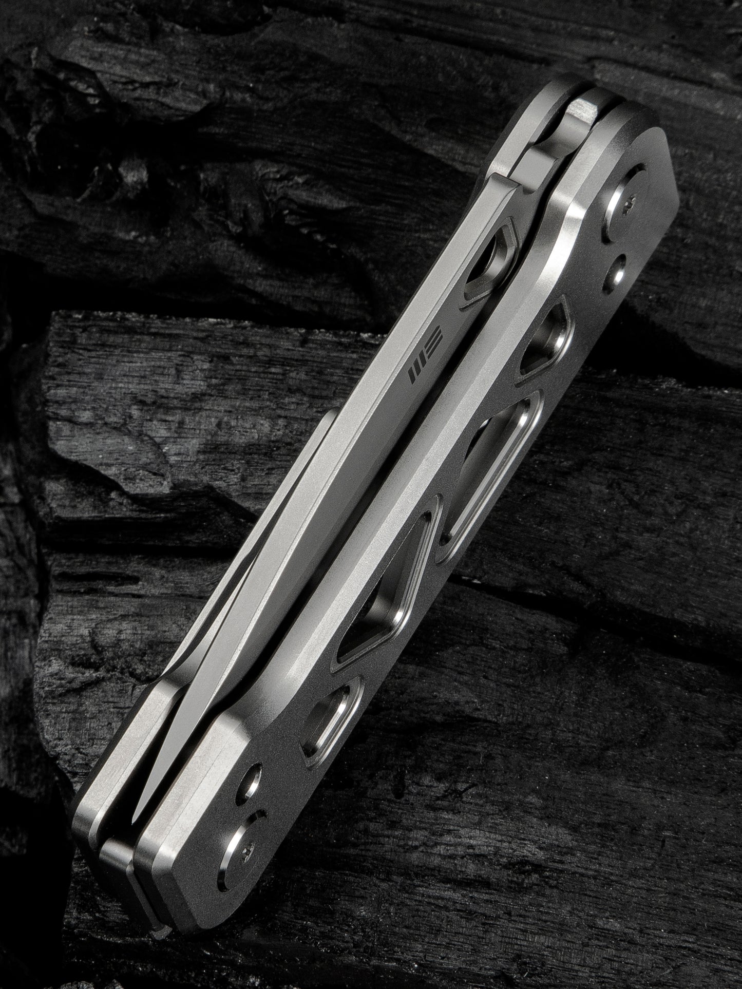 WE Snecx Tyro 2.91" CPM 20CV Gray Titanium Superlock Folding Knife WE24001-2