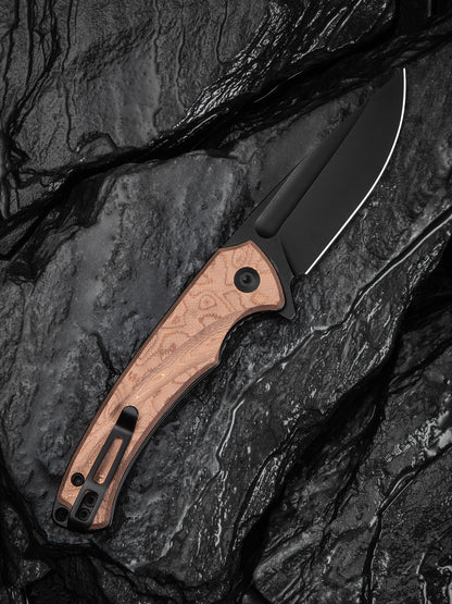 Civivi Voidflare 2.92" Sandvik 14C28N Black Stonewashed G10 Copper Foil Folding Knife C24040-3