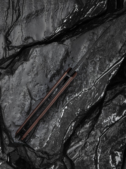 Civivi Voidflare 2.92" Sandvik 14C28N Black Stonewashed G10 Copper Foil Folding Knife C24040-3