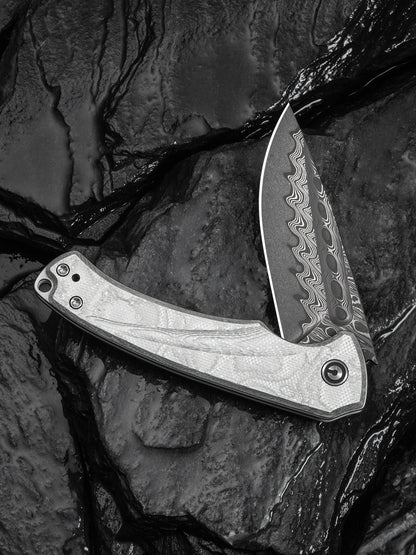 Civivi Voidflare 2.92" Damascus G10 Aluminum Foil Folding Knife C24040-DS1