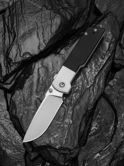 Civivi Zygon 3.24" Nitro-V White/Black G10 Top Crossbar Lock Folding Knife C25035C-1