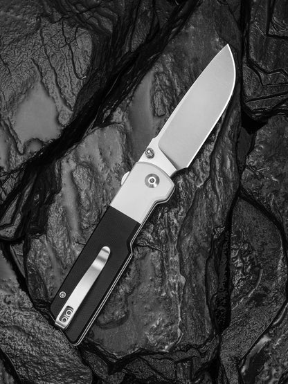 Civivi Zygon 3.24" Nitro-V White/Black G10 Top Crossbar Lock Folding Knife C25035C-1