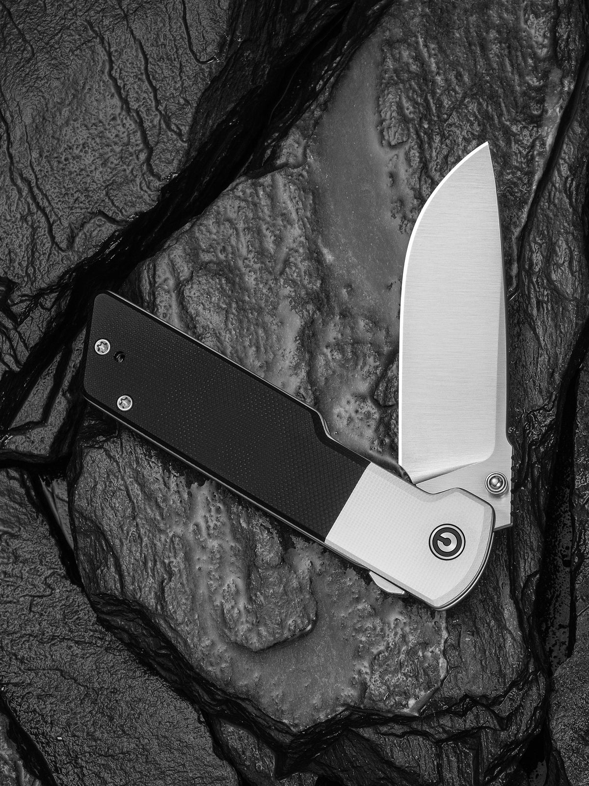 Civivi Zygon 3.24" Nitro-V White/Black G10 Top Crossbar Lock Folding Knife C25035C-1