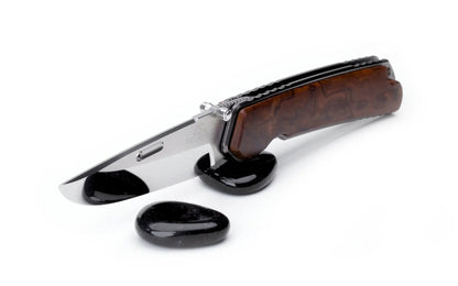 Rockstead HIGO X-IW-ZDP 3.5" Polished ZDP189 Folding Knife with Ironwood Handle