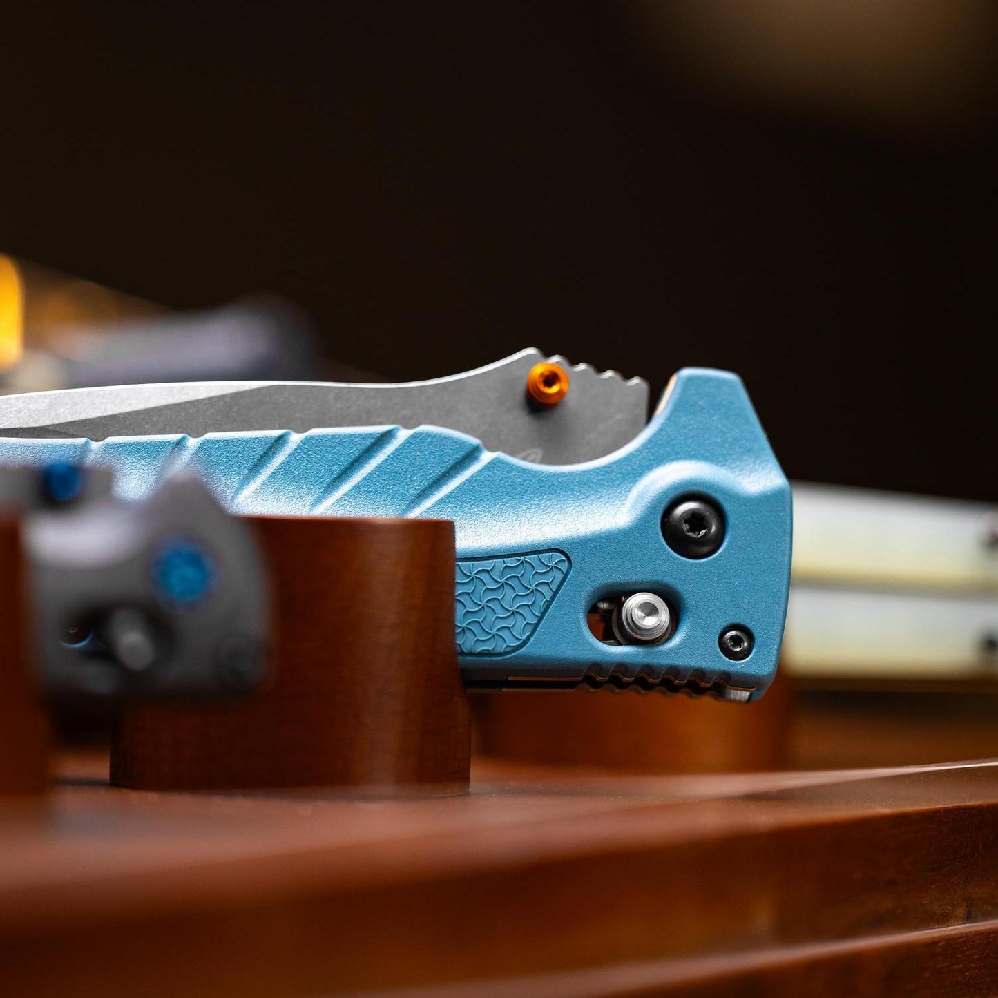 Benchmade 18060S Adira Serrated 3.88" CPM-Magnacut Depth Blue Grivory Folding Knife