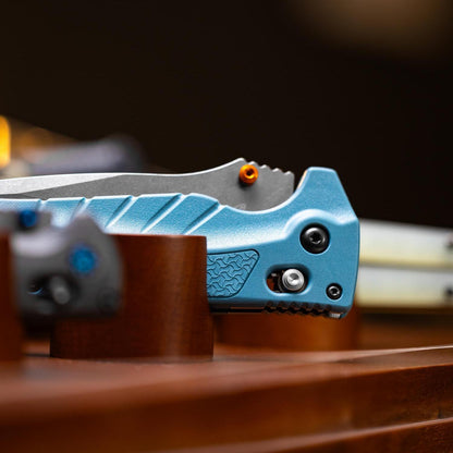Benchmade 18060S Adira Serrated 3.88" CPM-Magnacut Depth Blue Grivory Folding Knife