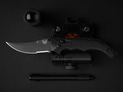 Benchmade 865SBK Mini Bedlam 3.45" S90V Black Cerakote Graphite G10 Folding Knife