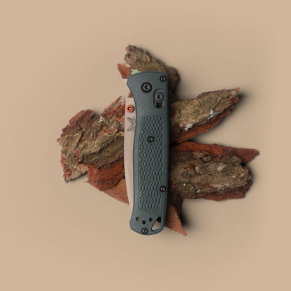 Benchmade 535TN-2601 Bugout 3.2" ELMAX McMillan Tan Cerakote Taiga Green Grivory Folding Knife
