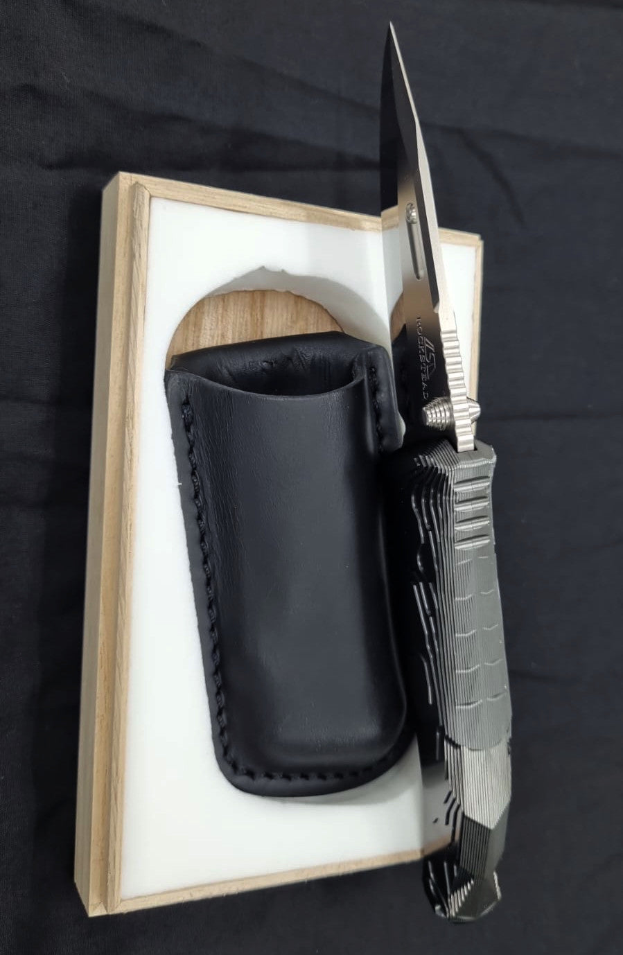 Rockstead SAI-ZDP (BK) 3.15" Polished ZDP189/VG10 Black DLC Titanium Folding Knife