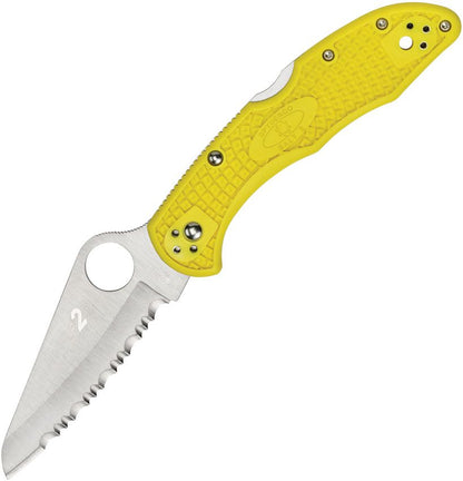 Spyderco Salt 2 SpyderEdge Yellow FRN 3" H-2 Rustproof Folding Knife C88SYL2