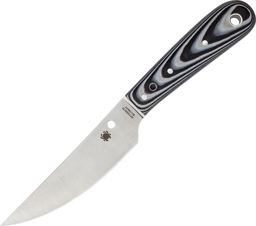 Spyderco Bow River 4.36" 8Cr13MoV Black/Gray G10 Fixed Blade Knife FB46GP