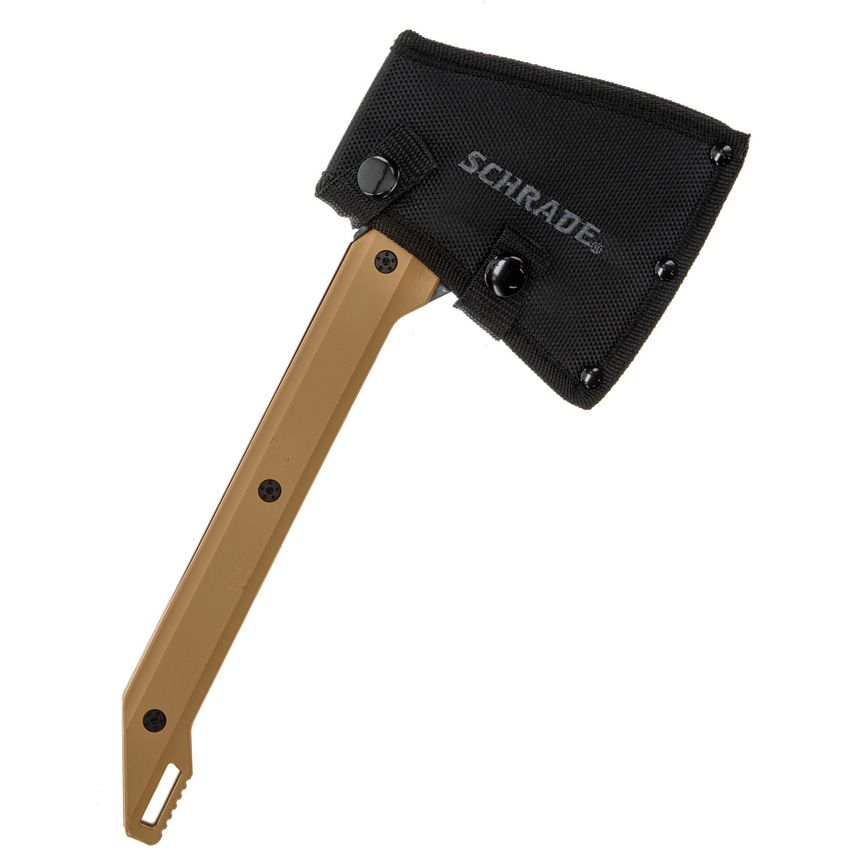 Schrade Frontier 12" Axe with Full-Tang Tan GFN Handle and Nylon Sheath