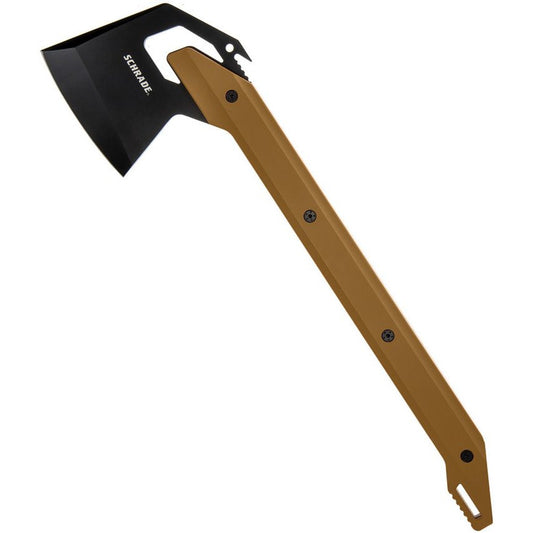 Schrade Frontier 19.5" Large Axe with Full-Tang Tan GFN Handle and Nylon Sheath
