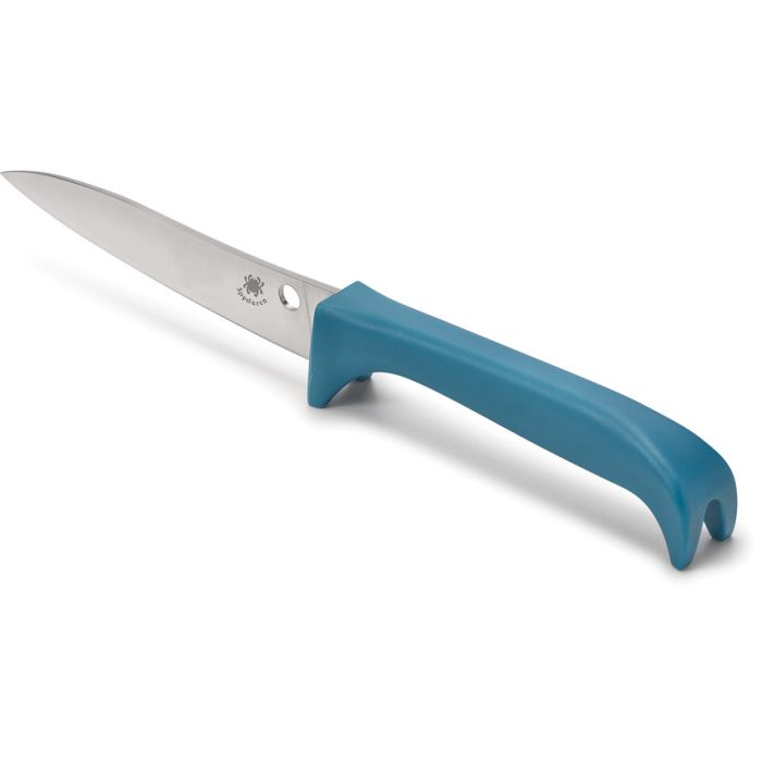 Spyderco Counter Puppy 3.48" 7Cr17 Blue Standing Kitchen Knife K20PBL
