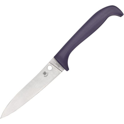 Spyderco Counter Puppy 3.48" 7Cr17 Purple Standing Kitchen Knife K20PPR
