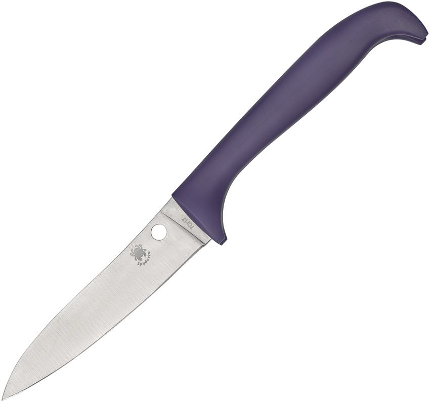 Spyderco Counter Critter 3.95" 7Cr17 Purple Standing Kitchen Knife K21PPR