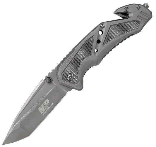 Smith & Wesson M&P 3.8" 7Cr17MoV Gray Aluminium Rescue Folding Knife SWMP11G