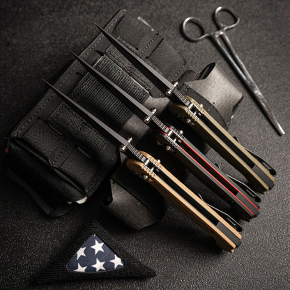 Toor Knives Dropwing Crossbar Lock 3.5" CPM Magnacut GunKote Shadow Black G10 Folding Knife