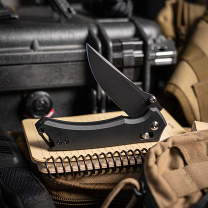 Toor Knives Draper Crossbar Lock 3.5" CPM Magnacut SOCOM Black G10 Folding Knife