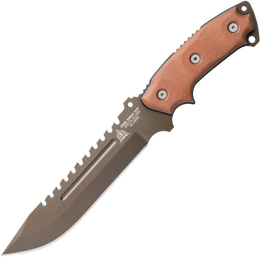 TOPS Steel Eagle 107C Delta Class 7.63" Midnight Bronze Fixed Blade Knife with Kydex Sheath