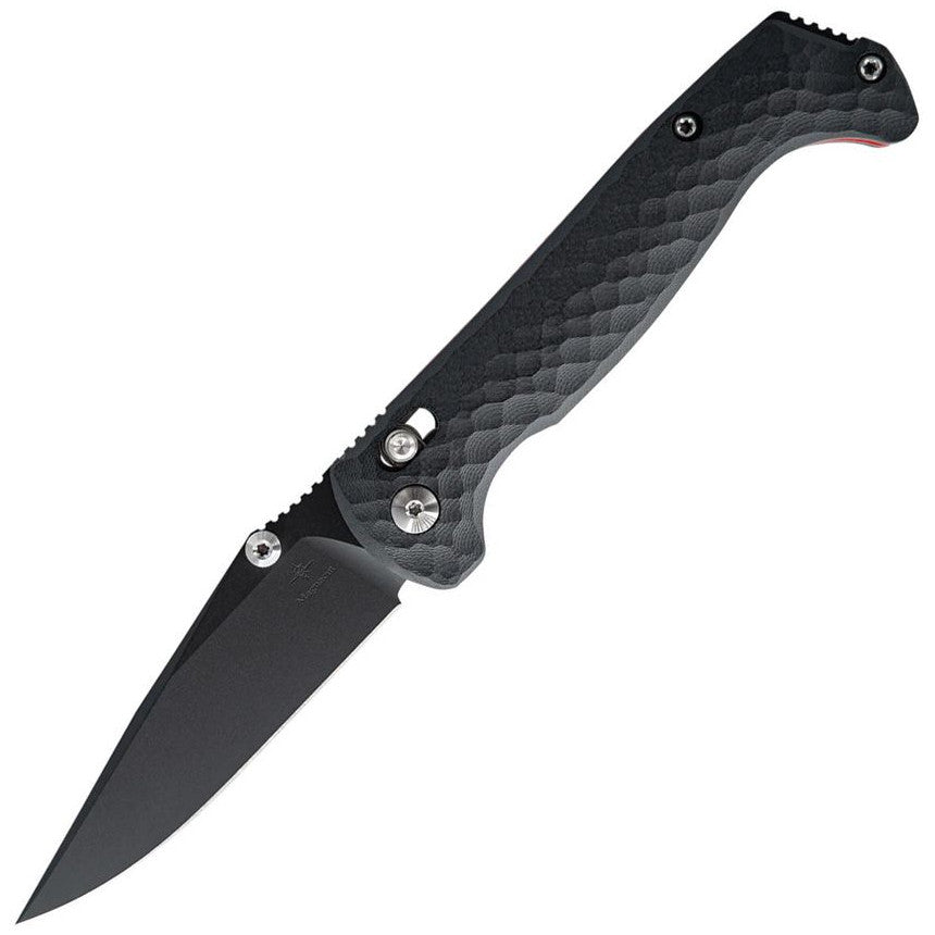 Toor Knives Dropwing Crossbar Lock 3.5" CPM Magnacut GunKote Shadow Black G10 Folding Knife