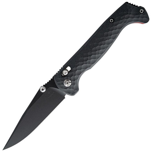 Toor Knives Dropwing Crossbar Lock 3.5" CPM Magnacut GunKote Shadow Black G10 Folding Knife