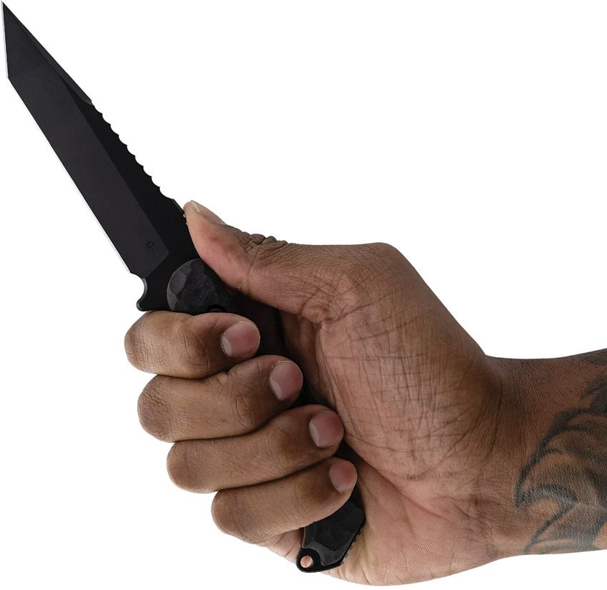 Toor Knives Darter T 4.25" CPM-M4 Shadow Black KG GunKote Black/Red G10 Fixed Blade Knife