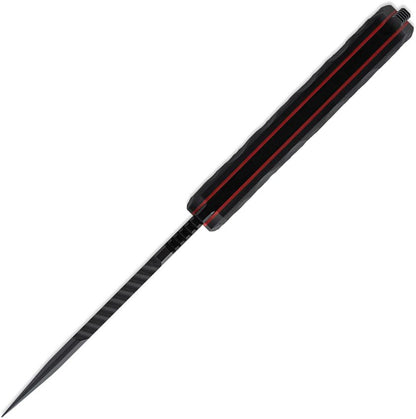 Toor Knives Darter T 4.25" CPM-M4 Shadow Black KG GunKote Black/Red G10 Fixed Blade Knife
