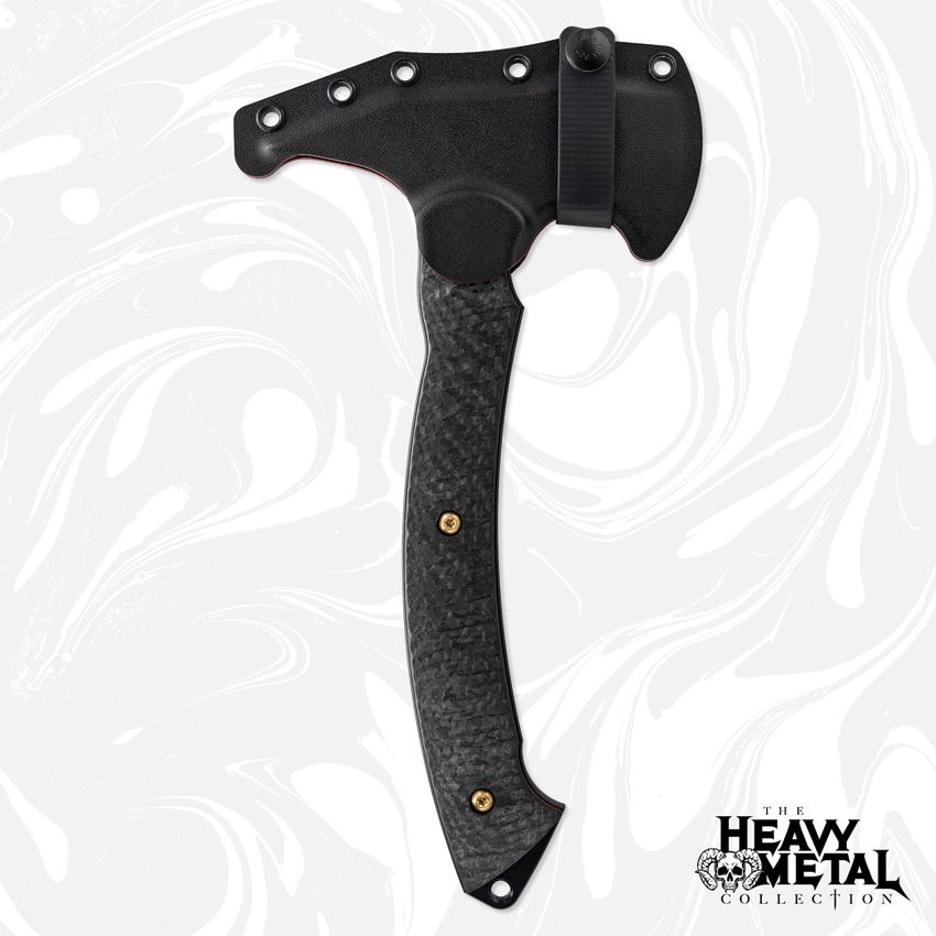 Toor Limited Edition Heavy Metal Tomahawk D2 GunKote Carbon Fiber Handle Axe