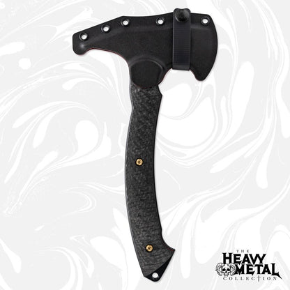 Toor Limited Edition Heavy Metal Tomahawk D2 GunKote Carbon Fiber Handle Axe