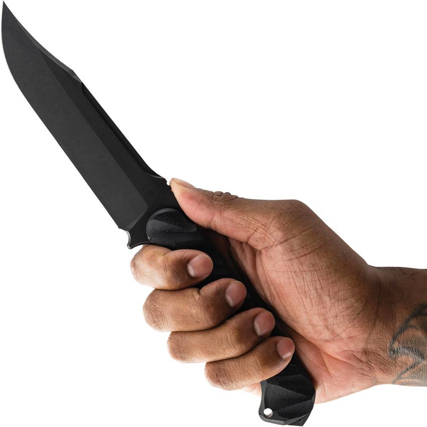 Toor Knives Valor MK1 5.5" CPM-CruWear Bomber Black G10 War Wedge Fixed Blade Knife