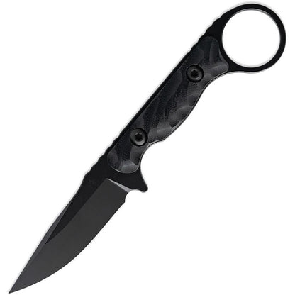 Toor Knives Jank Shank S 3" CPM-M4 SOCOM Black KG GunKote Black G10 Fixed Blade Knife