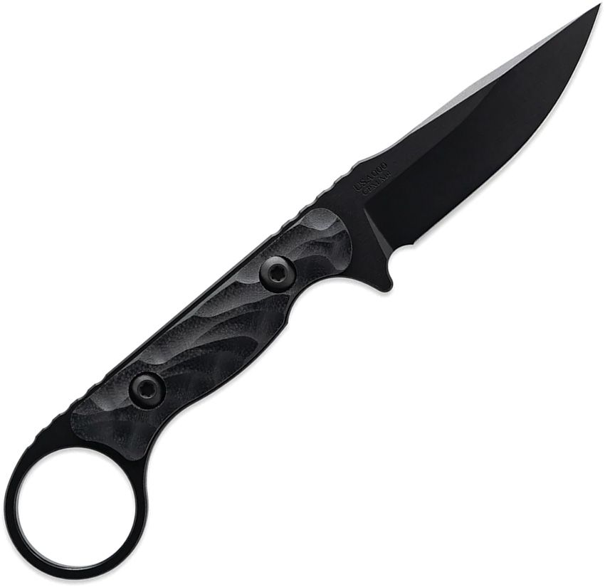 Toor Knives Jank Shank S 3" CPM-M4 SOCOM Black KG GunKote Black G10 Fixed Blade Knife