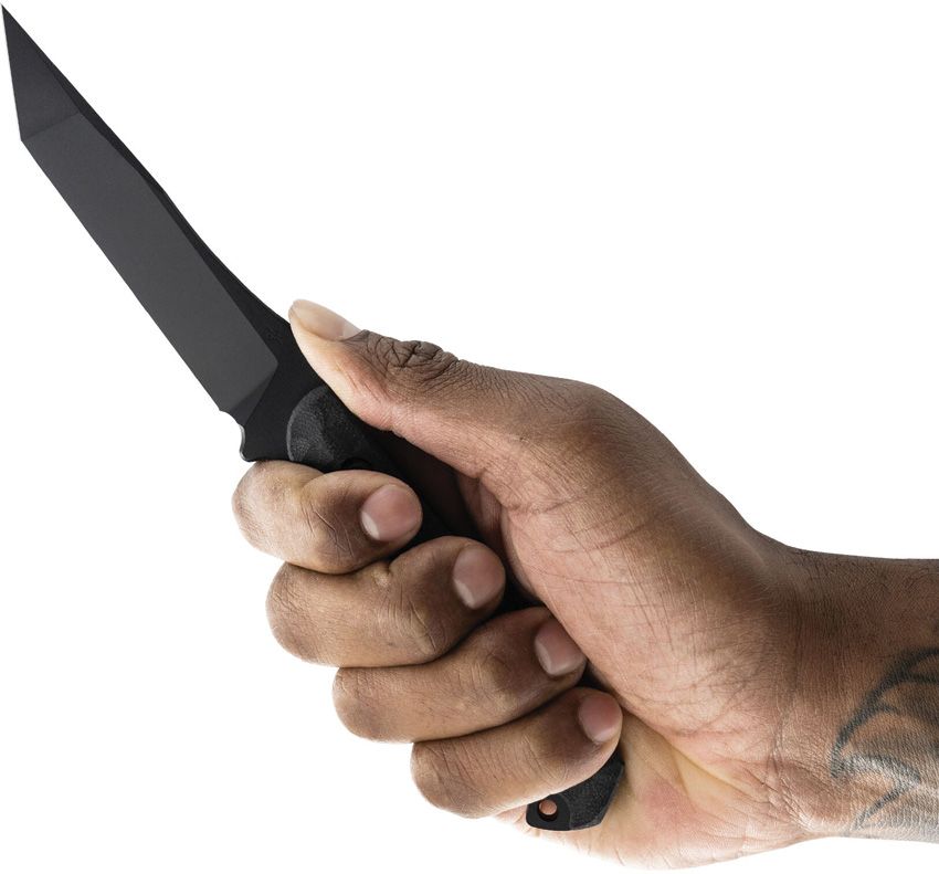 Toor Knives Krypteia T 4" CPM-M4 SOCOM Black KG GunKote Black G10 Fixed Blade Knife