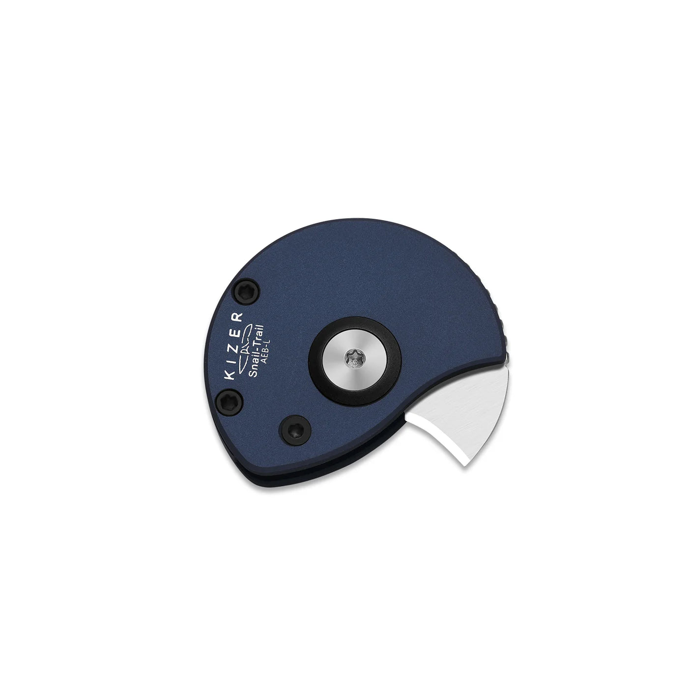 Kizer Snail-Trail AEB-L Matte Navy Blue Aluminum Pocket Coin Knife V2757A2