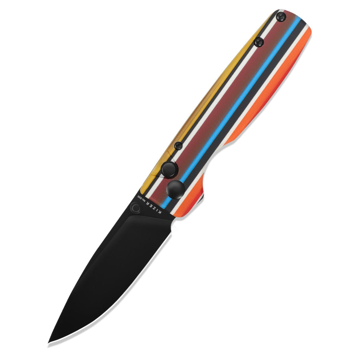 Kizer Original Serape 2.98" 154CM Multicolour G10 Button-Lock Folding Knife V3605C1