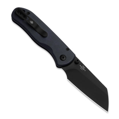 Kizer Drop Bear 2 Button-Lock 2.96" Nitro-V Matte DLC Dark Blue Richlite Folding Knife V3619.2CS1
