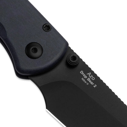 Kizer Drop Bear 2 Button-Lock 2.96" Nitro-V Matte DLC Dark Blue Richlite Folding Knife V3619.2CS1