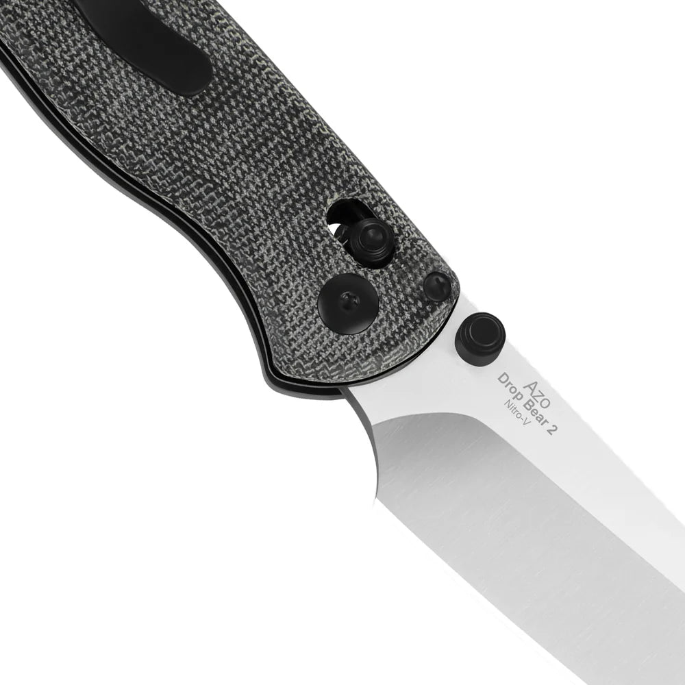 Kizer Drop Bear 2 Clutch-Lock 2.96" Nitro-V Black Micarta Sheepsfoot Folding Knife V3619.2KS1