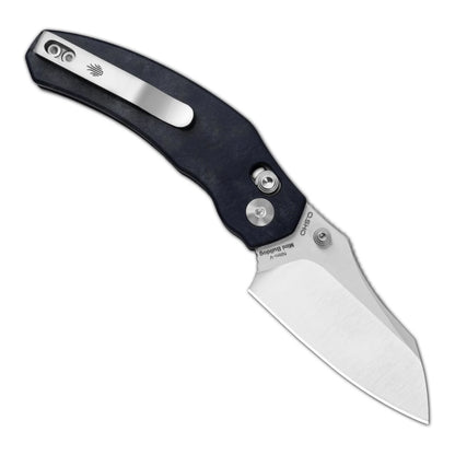 Kizer Mini Bulldog Clutch-Lock 2.51" Nitro-V Blue Canyon Richlite Folding Knife V3672SA3