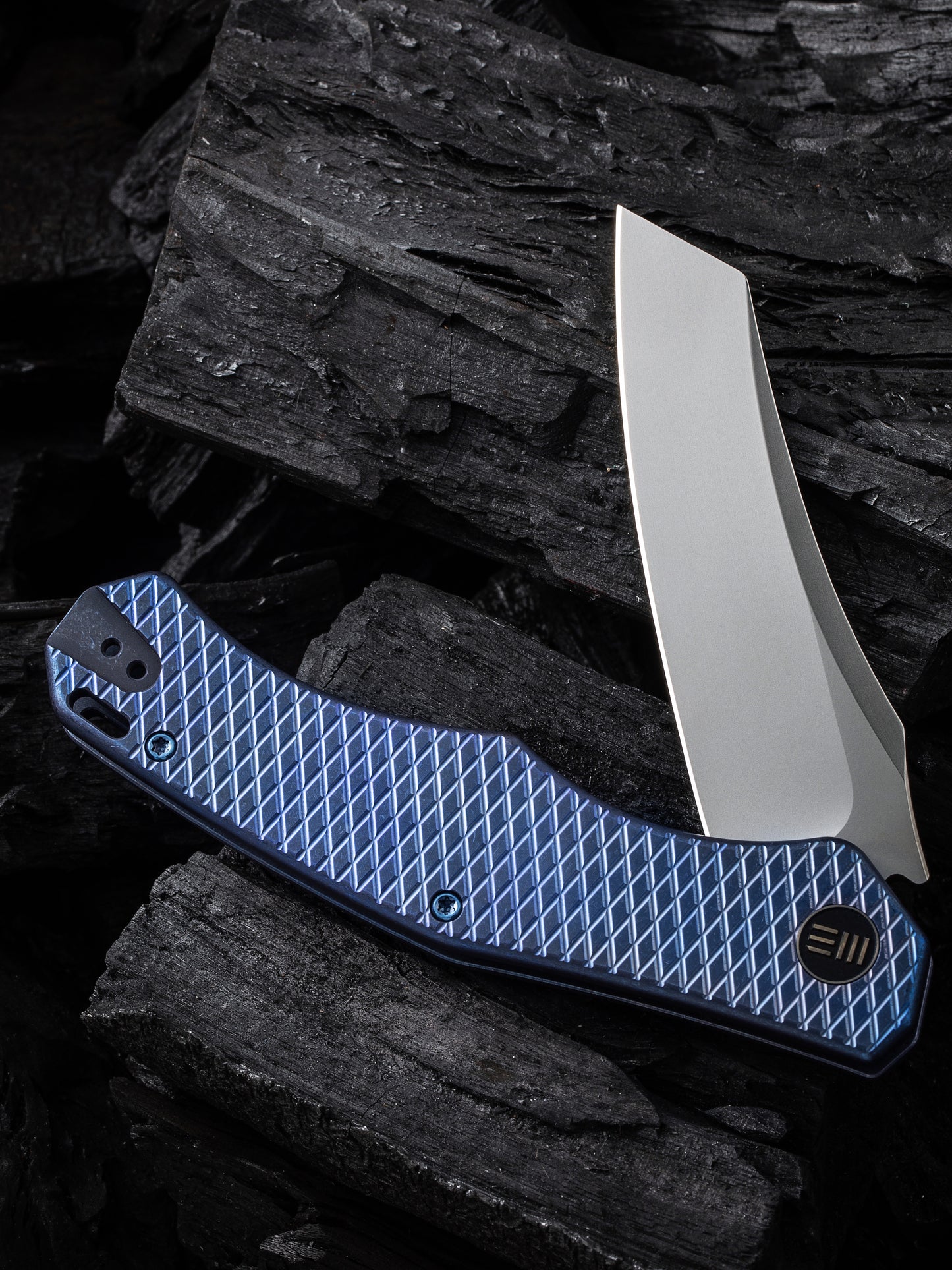 WE Viking Tactics RekkeR 3.61" CPM 20CV Blue Titanium Folding Knife by Kyle Lamb WE22010G-4