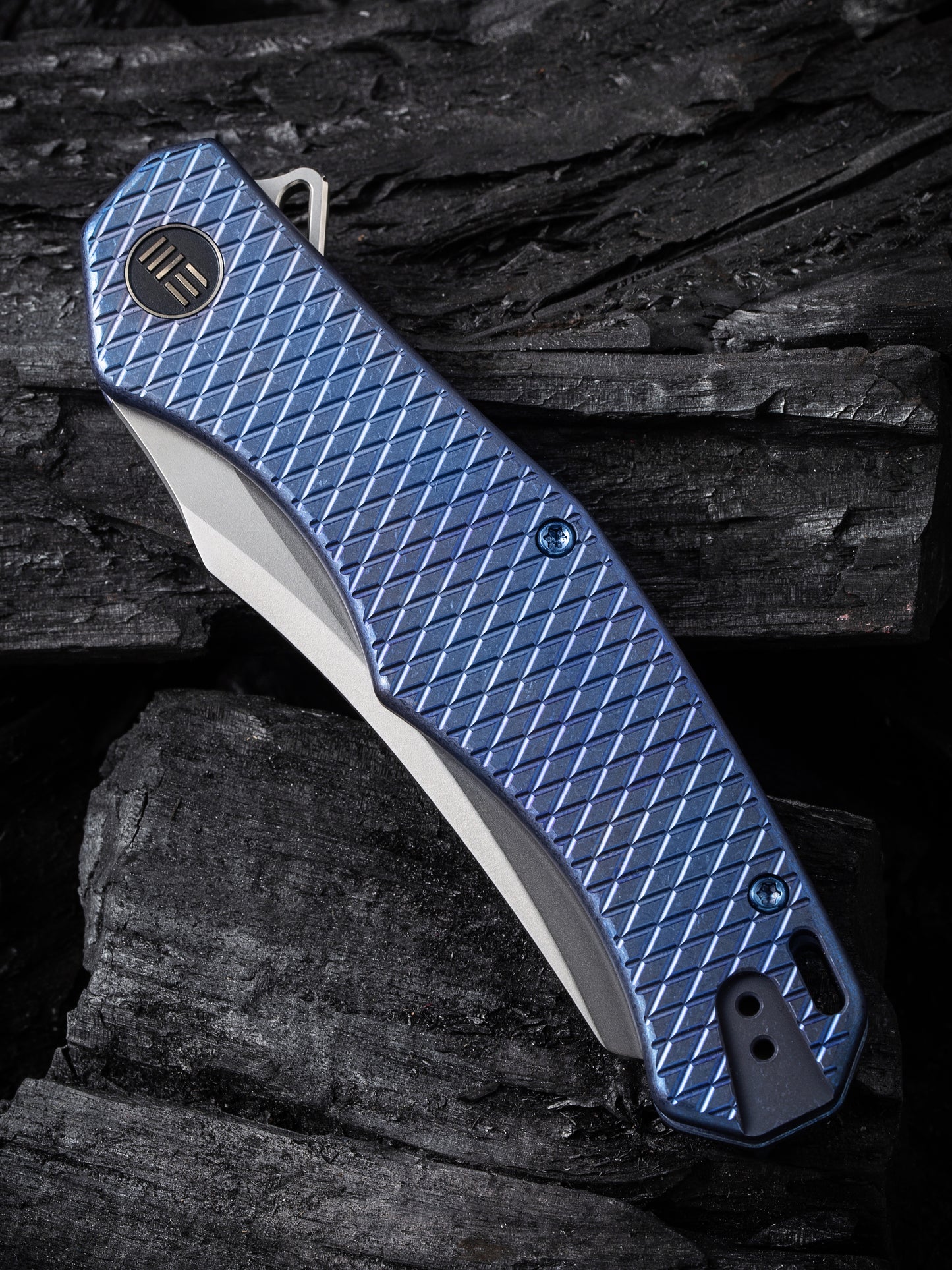 WE Viking Tactics RekkeR 3.61" CPM 20CV Blue Titanium Folding Knife by Kyle Lamb WE22010G-4