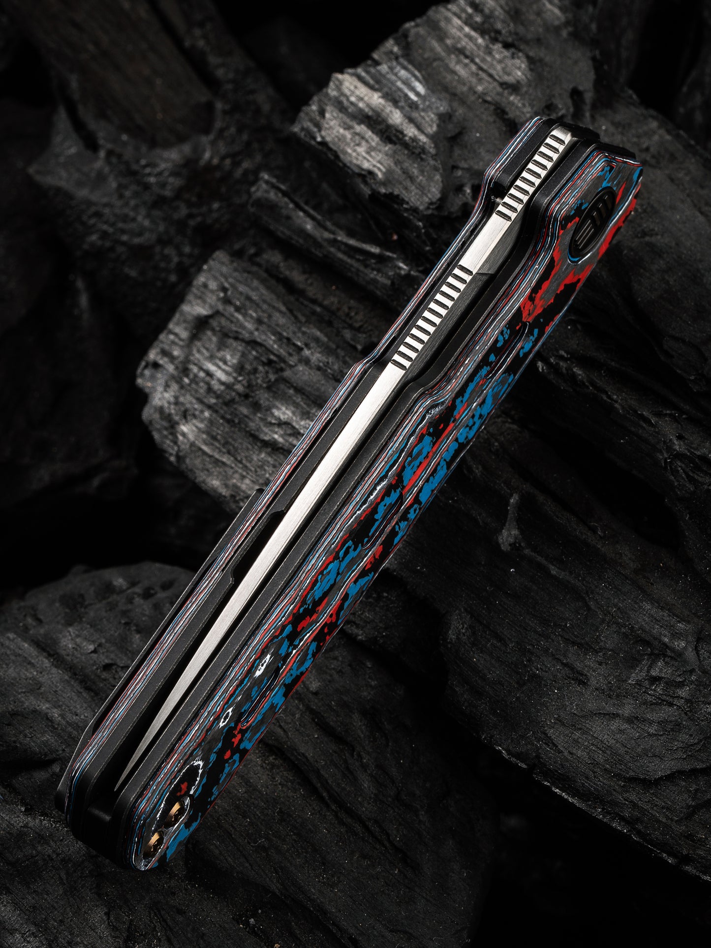 WE Navo 3.25" CPM 20CV Nebula Fat Carbon Fiber Titanium Folding Knife by Ostap Hel WE22026-4